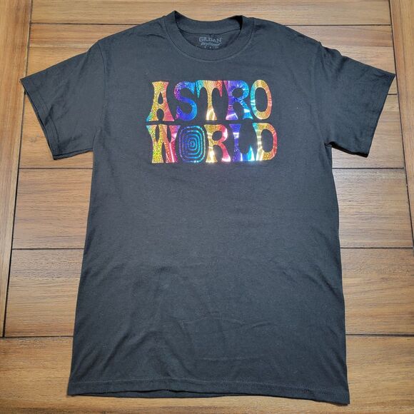 Astro World Travis Scott Graphic SS Gildan Unisex Tee Black - Size Small - Picture 2 of 4